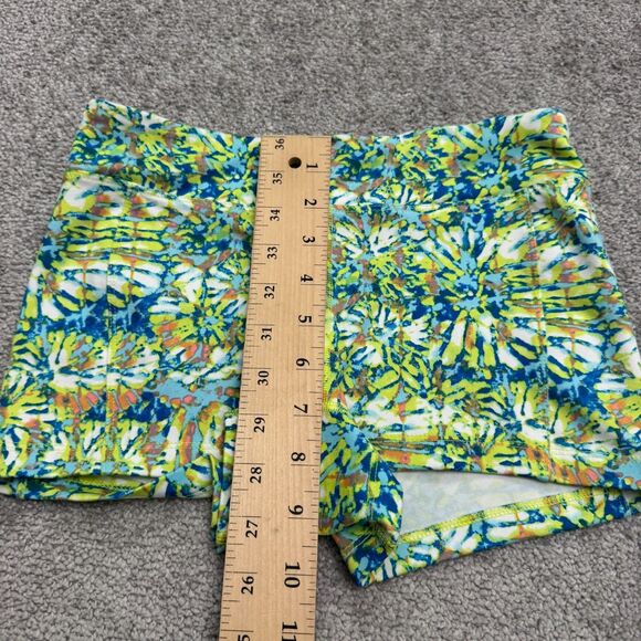 Forever 21 Tie-Dye Compression Shorts Womens Small Neon Green Blue Pink Active - Picture 9 of 11